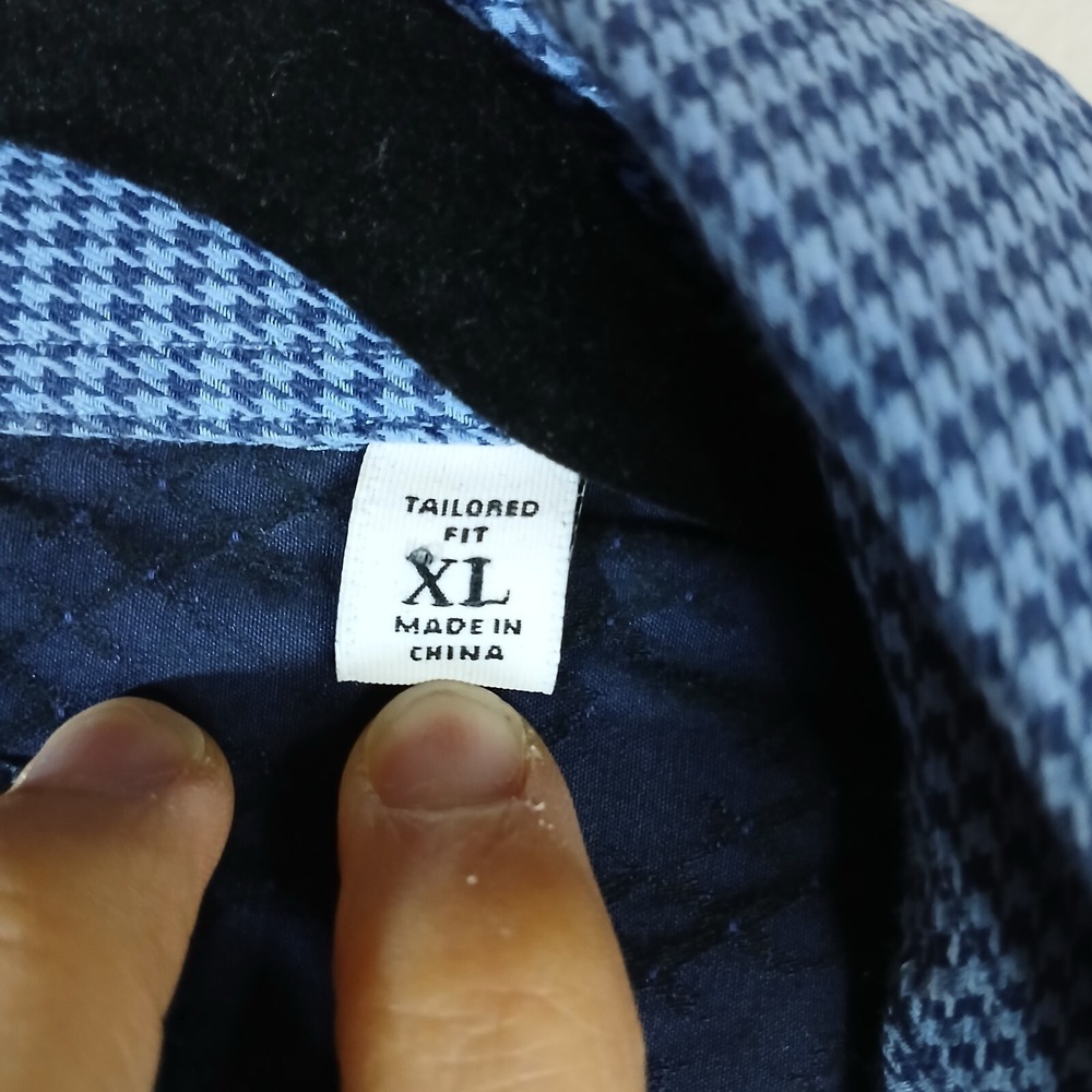 Robert Graham Shirt Mens XL Blue Modern American Tailored Fit Flip Cuff AB50 - Picture 4 of 12
